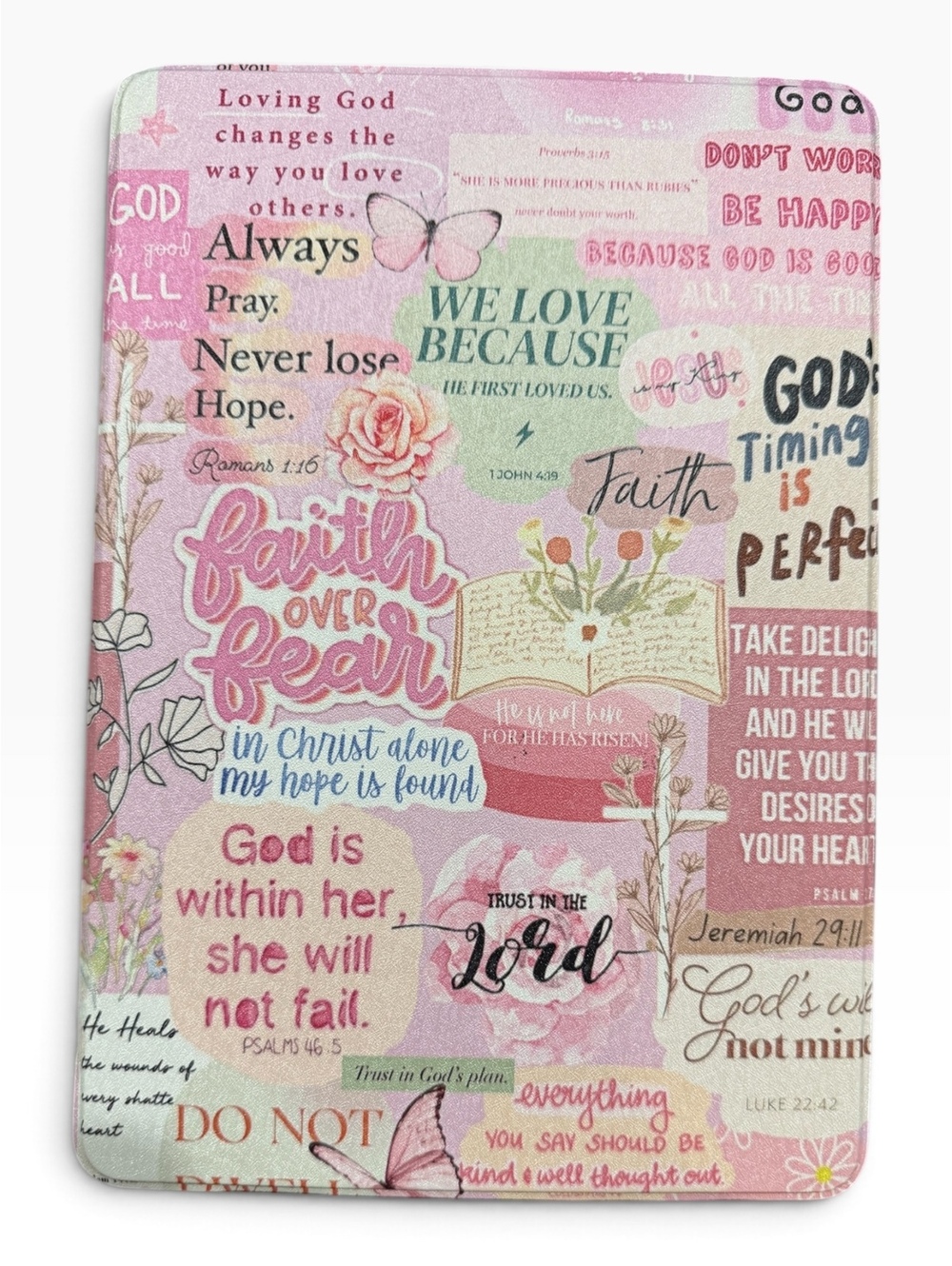 Uppuppy Christian Words iPad Case Fold for iPad A16/10th Gen 11"/10.9" with 360°